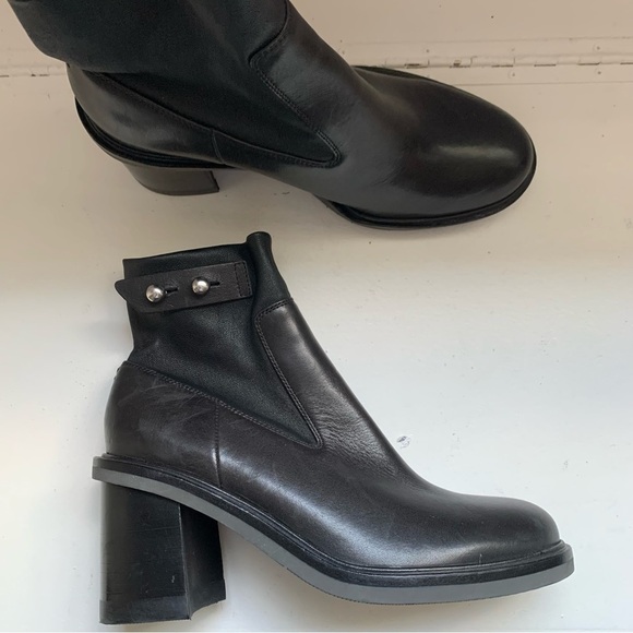 RAG & BONE Soren leather ankle boots Block Heel Sz 36/6M - Picture 6 of 12